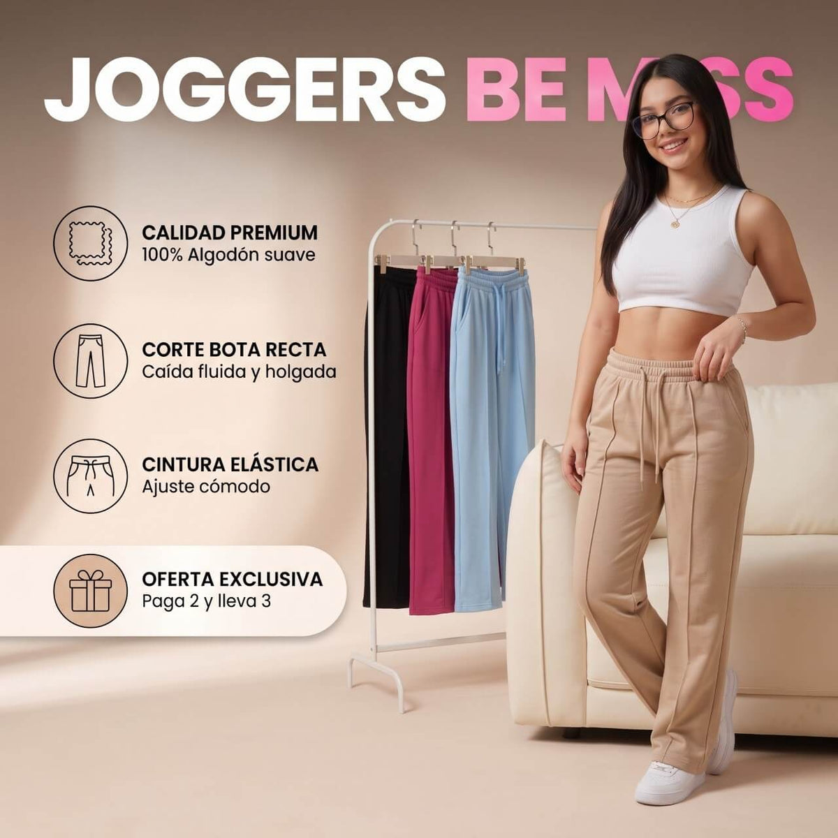 JOGGER BE MISS BOTA RECTA