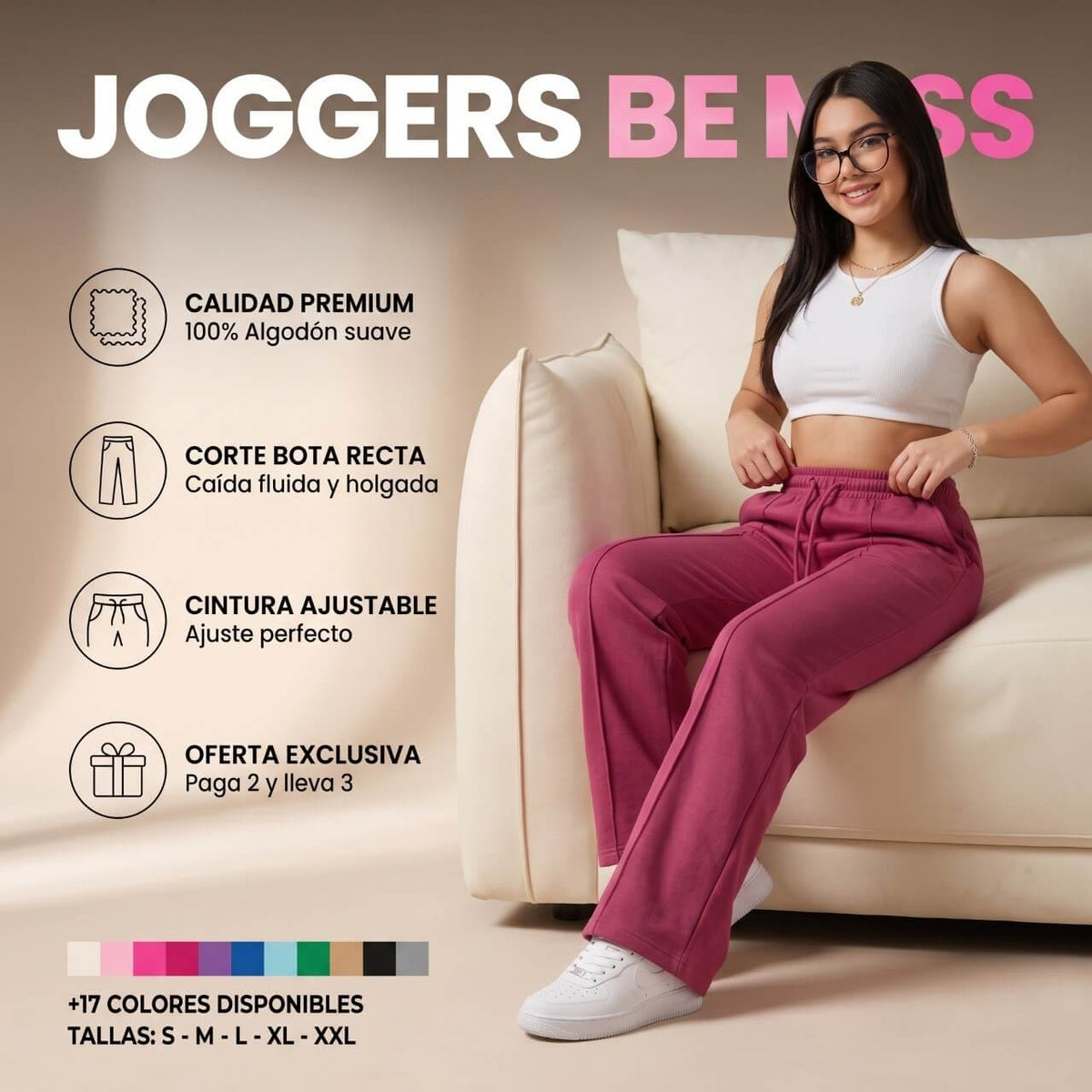 JOGGER BE MISS BOTA RECTA